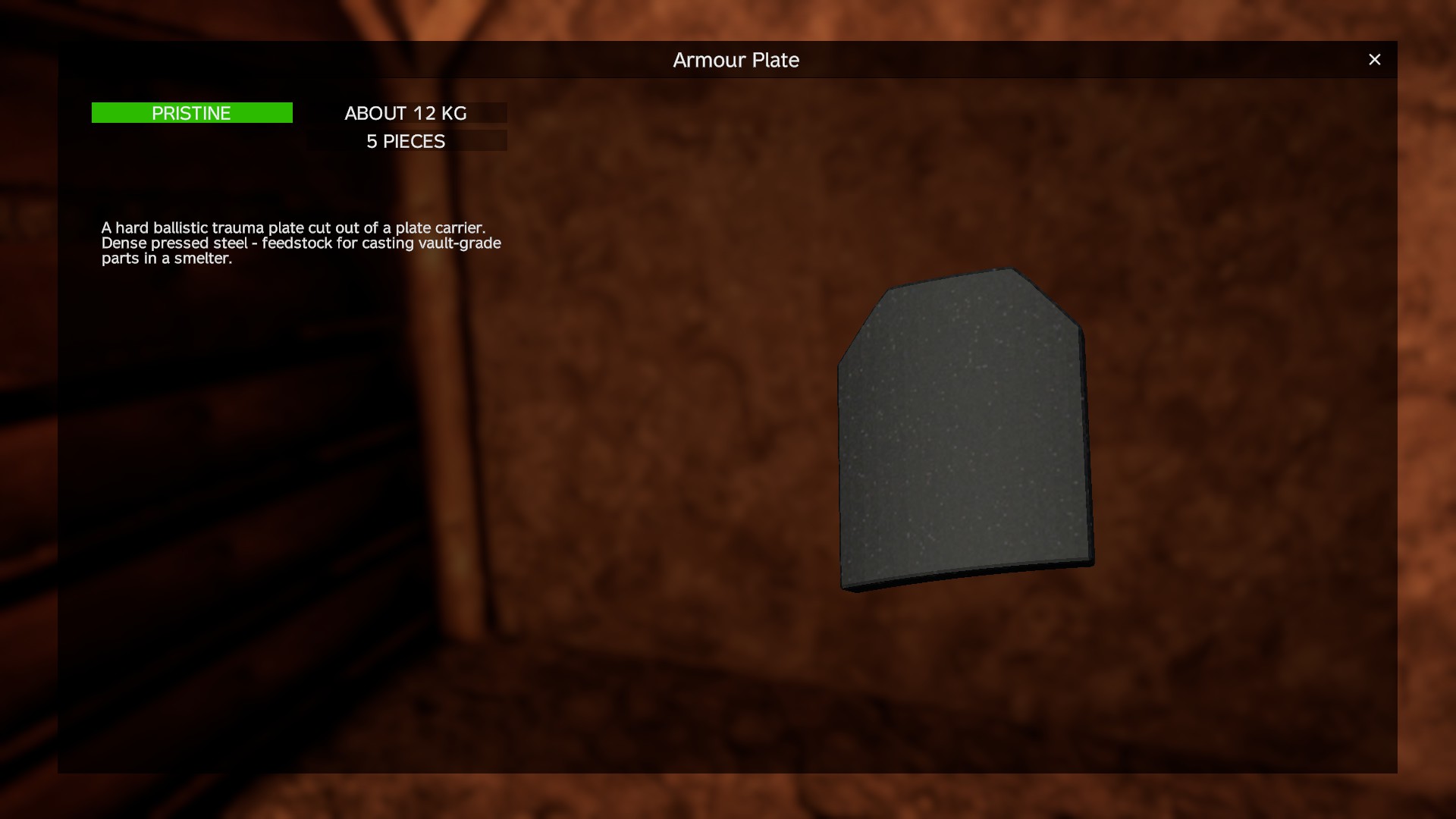 The Armour Plate item.