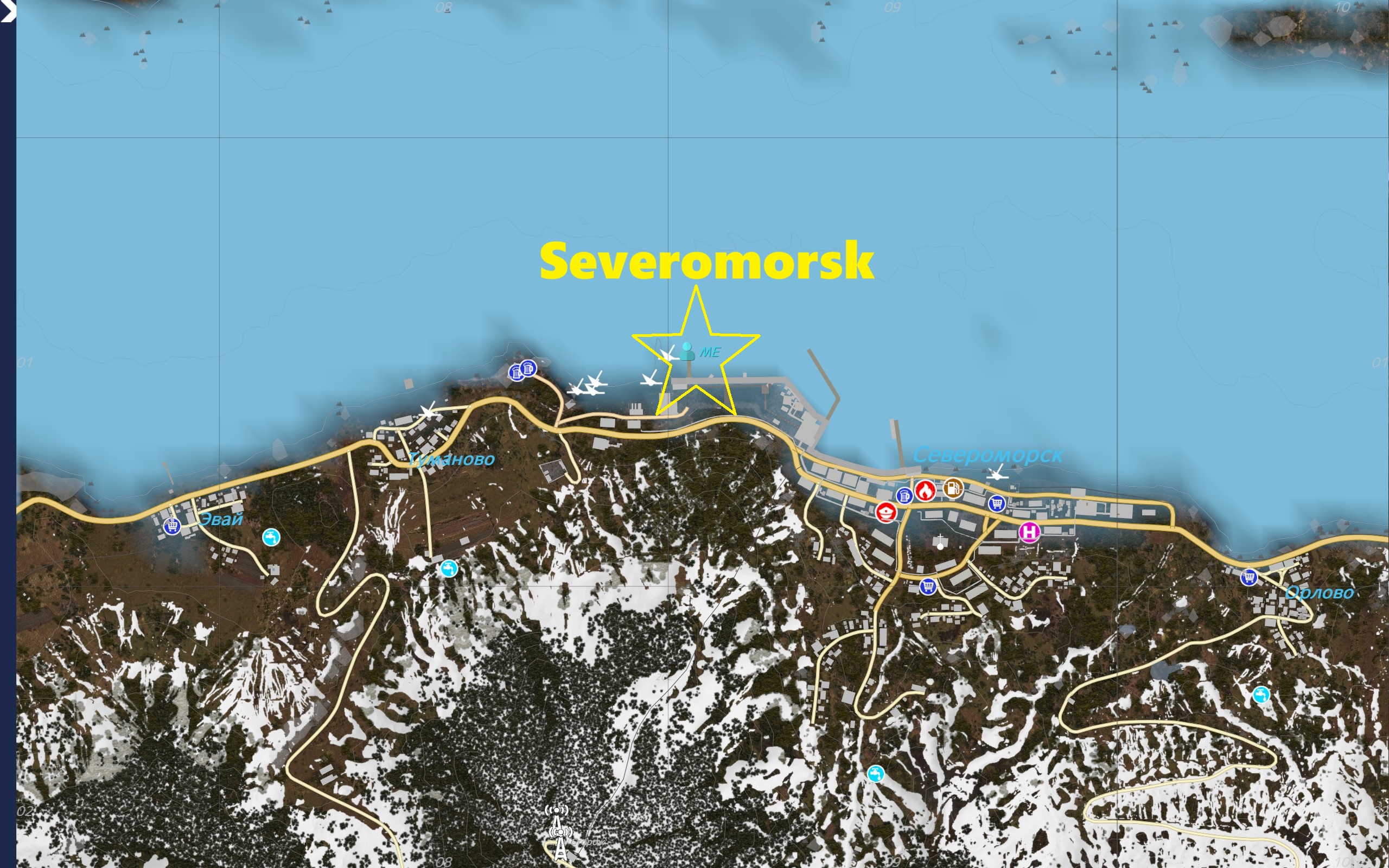 Severomorsk link location