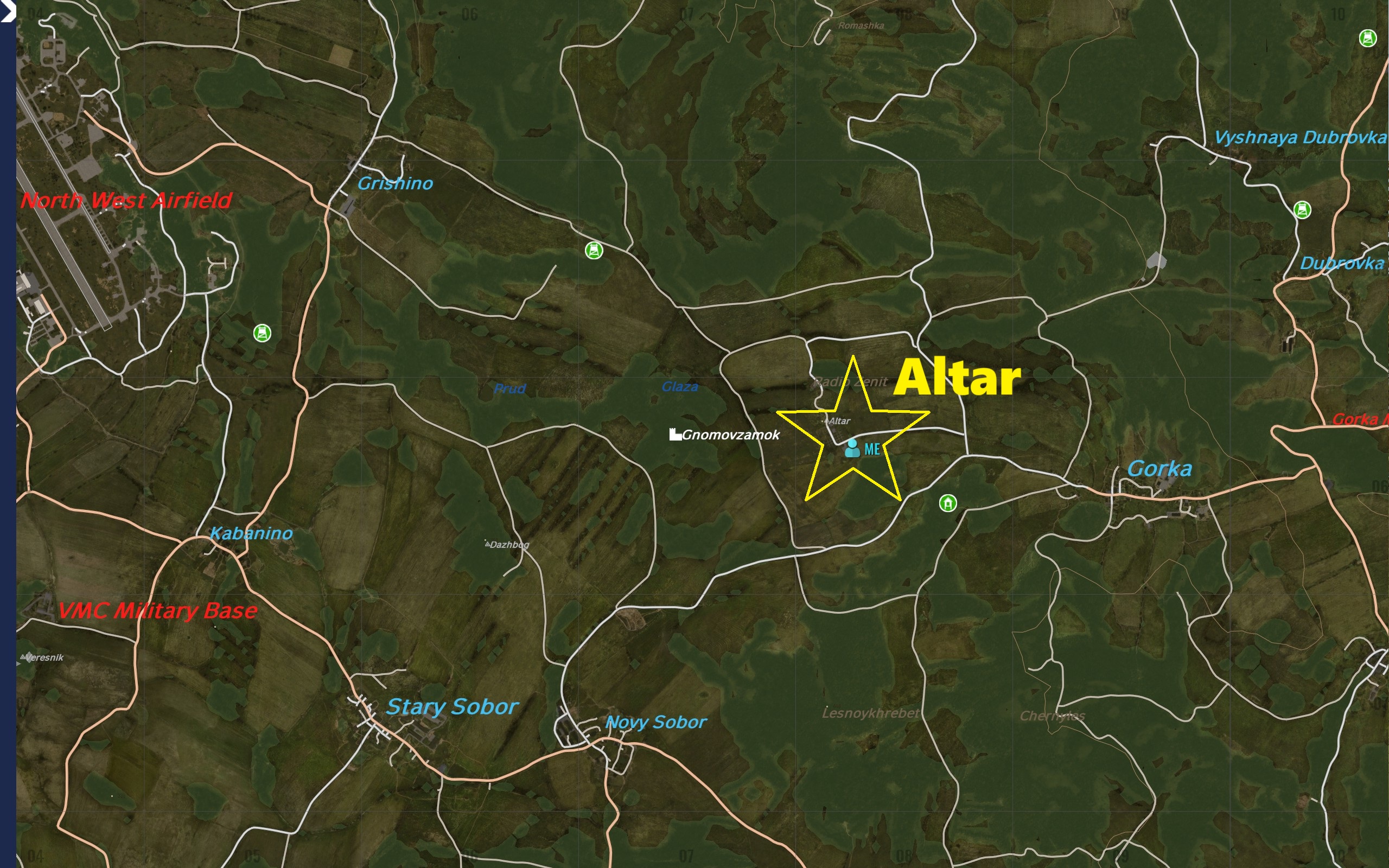 Altar to Nogovo link location