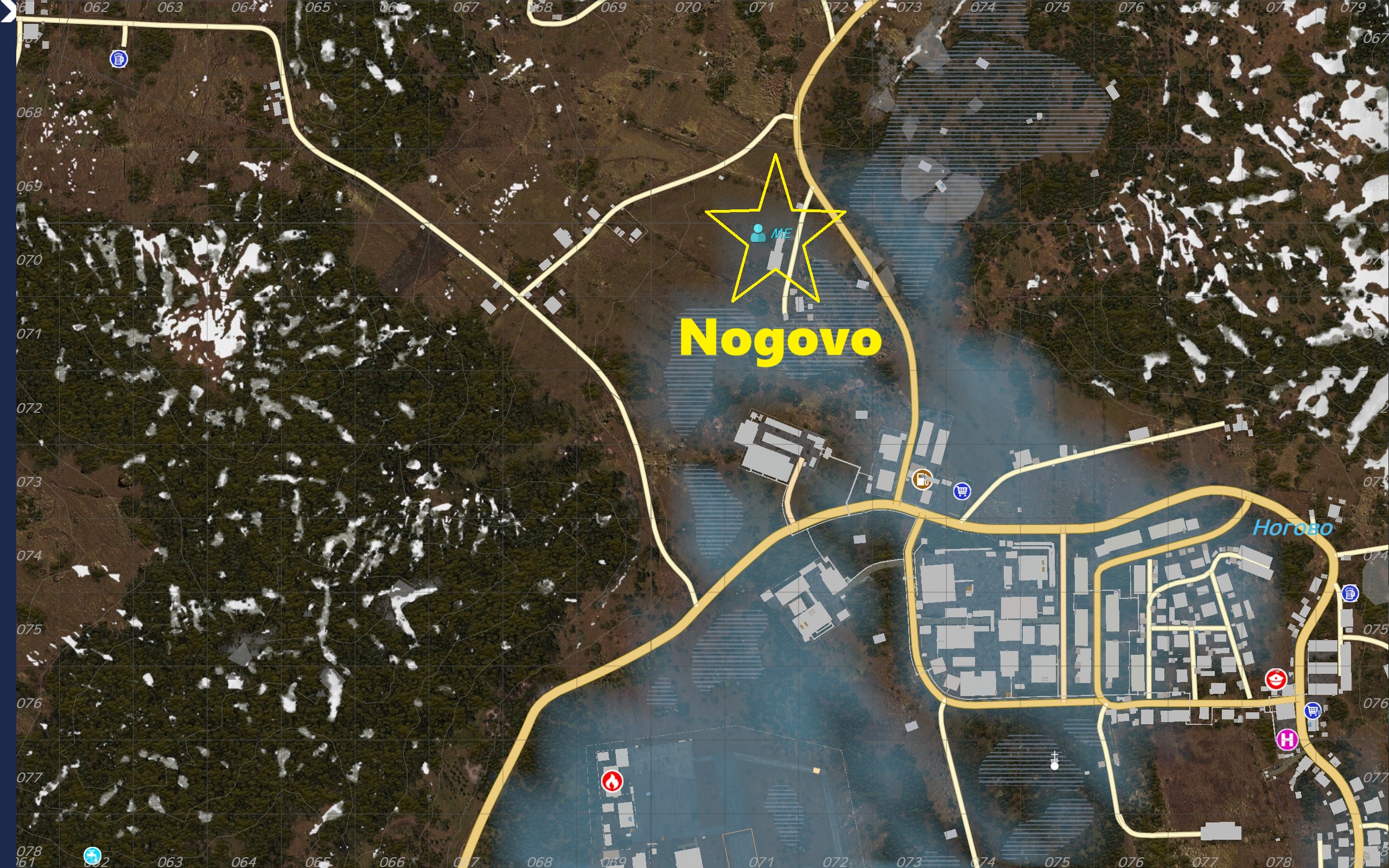 Nogovo link location