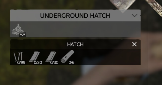 The attachment slots shown on the dirt pile