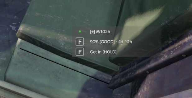 The maintenance timer readout for a vehicle